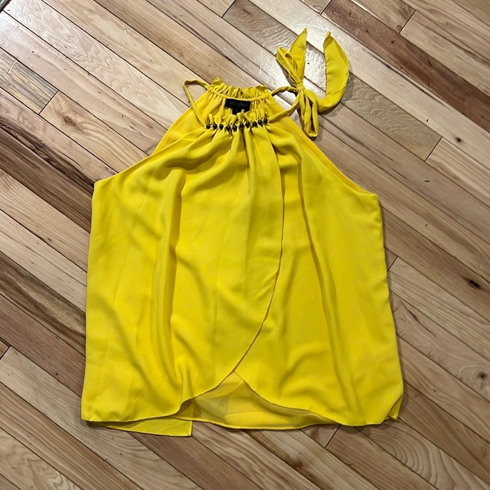 EUC Yellow halter neck tanktop